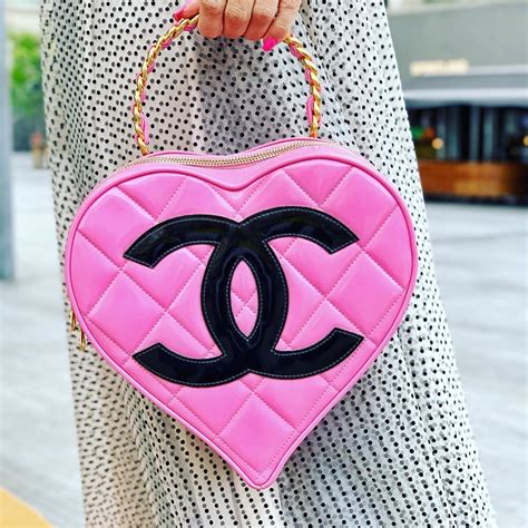 pink heart shaped chanel bag|chanel heart shaped bag.